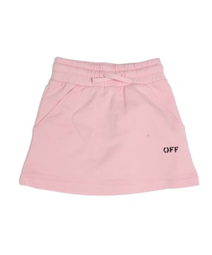 Juniors Off White Stamp Skirt in pink black.- Elasticated waistband.- Side pockets.- Small stencil logo.- 100% Cotton.- Ref: OGCK0010043010