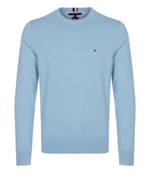 81% Katoen, 19% Polyamide; Tommy Hilfiger THE 1985 SWEATER pullover; Model: MW0MW21316 C1Z; Hoogwaardige fabricage; Zachte biologische katoenmix; Ronde hals; Lange mouwen; Tommy Hilfiger logo details
