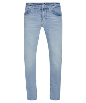 94% Baumwolle, 4% Elastomultiester, 2% Elasthan; Tommy Jeans AUSTIN tapered Jeans; Modell: DM0DM18727 .1AB; Hochwertige Verarbeitung; Weicher Baumwollmix; Stretch; Slim Tapered Fit; Klassischer '5-Pocket'-Style; Gürtelschlaufen; Verschluss: Reißverschluss, Knopf; Tommy Jeans Logo-Details