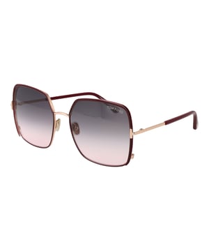 Gender: Women
Main color: Burgundy
Frame color: Burgundy
Frame material: Metal
Lenses color: Grey
Lenses material: Plastic
Filter category: 2
Lenses effect: Gradient
Protection: 100% UVA & UVB
Size: 60-18-135
Lenses width: 60
Lenses height: 56
Bridge width: 18
Frame width: 145
Temples length: 135
Style: Square
Rim style: Full-Rim
Spring hinge: No
Extra: No extra
Shipment includes: Branded case
Country: Italy