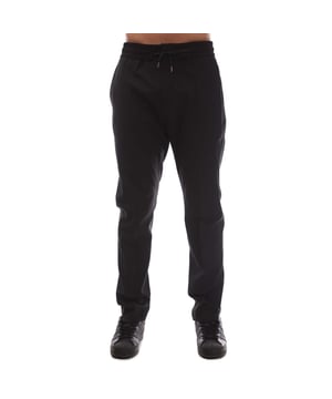 Mens HUGO Howard Trousers in black.- Snap button closure and zip fly fastening.- Elasticated waistband.- Side pockets.- Slim fit.- 74% Virgin Wool  22% Polyester  4% Elastane.  Dry clean.- Ref: 50440943001
