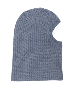 70% recycled cashmere, 25% cashmere, 5% extra fine merino wool Raey's black balaclava is made in Nepal from ribbed-knit cashmere including 70% recycled fibres and features a hand-embroidered and beaded crystal motif.