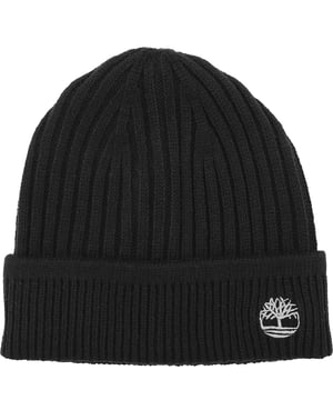 Stay warm and stylish with the Timberland Solid rib beanie in black. This classic beanie features a ribbed design that adds texture and a snug fit, perfect for keeping the cold at bay. The sleek black color ensures versatility, making it an essential accessory for any winter wardrobe. Crafted from 100% polyester, this beanie offers both durability and comfort, providing a soft and cozy feel. Whether you?re heading out for a winter adventure or just running errands, the Timberland Solid rib beanie is the perfect choice for staying warm and looking great.