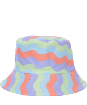 The Vintage Supply bucket hat, with its pastel multicolour swirl pattern, is the perfect accessory for summer fun and festival vibes. It's a statement piece that combines practicality with a playful twist, ideal for those sunny days out or as a standout addition to a festival outfit. With its flat top and narrow brim, it not only provides shade but also adds a pop of color and retro flair to any ensemble. Whether you're dancing under the open sky or lounging with friends, this bucket hat is sure to turn heads and keep the spirit of summer alive.. Main: 100% Polyester