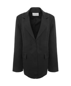 57% ramie, 43% cotton. Lining: 51% viscose, 49% cotton. Relaxed tailoring is key for Raey highlighted by this single-breasted jacket, made in Italy from ramie and cotton with dropped shoulders and vented back