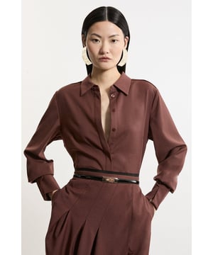 Wool Blend Tailored Shirt