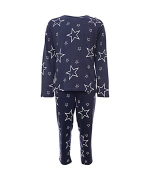 Main: 100% Cotton Unwind in comfort and style with the Threadbare Skye loungewear set in navy. This cozy set features a classic navy color that adds a touch of sophistication to your loungewear collection. Perfect for relaxing at home, the set is crafted from 100% cotton, offering exceptional softness and breathability. Whether you?re enjoying a lazy weekend or winding down after a long day, this loungewear set ensures you stay comfortable and stylish. The Threadbare Skye set is the ideal choice for those who value both comfort and elegance in their downtime attire.