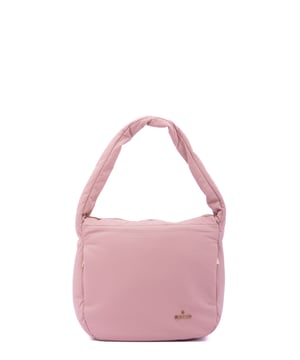 Bolso bandolera para mujer. El cierre es con cremallera. Los bolsillos internos son uno con cremallera y dos abiertos. Hay dos bolsillos externos con cremalleras a los lados. Falta la correa para el hombro. El asa es de tela. Hay un compartimento interno. El material exterior es tela. Internamente está forrado en poliéster. Medidas: 33x30x12 cm. Producto de moda