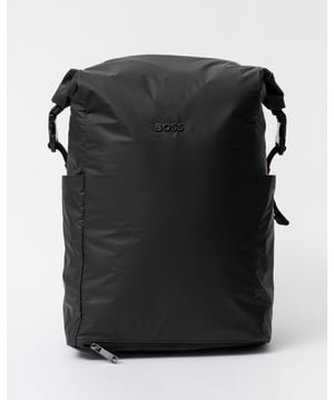 This sleek BOSS Menswear backpack is a versatile and durable companion. Zipped laptop compartment and smart sleeve at the rear for travel ease. Buckle closure. Measurements: 30 x 60 x 16cm

Length: 30,0 cm
Width: 16,0 cm
Height: 60,0 cm
Fastening top: Buckle closure
Metal letters
Top handle

Quality: 68% Polyurethane, 32% Polyamide, Lining: 100% Polyester (recycled), Facing: 100% Polyester (recycled), 100% Polyamide (recycled), 60% Polyurethane, 40% Polyester 
50541460
 