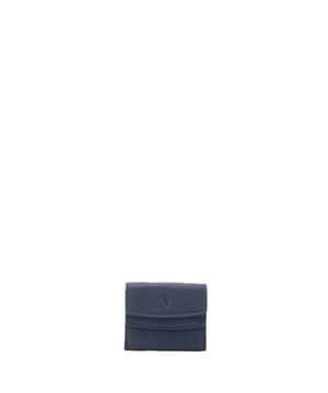 Cartera de mujer. El cierre es con botón de presión. Los bolsillos internos son tarjeteros para billetes y monedas. Los bolsillos externos están ausentes. Falta la correa para el hombro. Falta el mango. Hay dos compartimentos internos. El material exterior es ecopiel. Internamente está forrado en poliéster. Medidas: 9x8x2 cm. Producto de moda