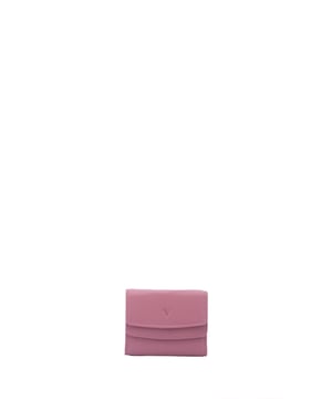 Damenbrieftasche mit Druckknopfverschluss. Innentaschen für Kartenhalter, Geldscheinhalter und Münzhalter. fehlende Außentaschen. fehlender Schultergurt. fehlender Griff. zwei Innenfächer.  Außenmaterial. Innen mit Polyester gefüttert. Maße: 9x8x2 cm. Modeprodukt
