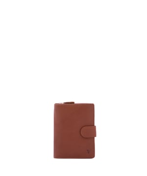 Damenbrieftasche mit Druckknopfverschluss. eines mit Reißverschluss, Kartenhalter und Geldscheinhalter-Innentaschen. fehlende Außentaschen. fehlender Schultergurt. fehlender Griff. Drei Innenfächer.  Außenmaterial. Innen mit Polyester gefüttert. Maße: 13x9,5x4 cm. Modeprodukt