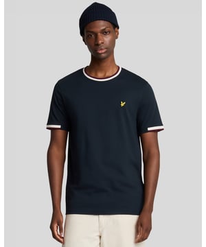 Introducing the Half Tipped T-Shirt, an exquisite addition to our Legacy range of short sleeve apparel. This refined piece is designed with a tipped contrast collar and half-tipped cuffs, imparting a distinctive flair that elevates casual elegance. Crafted from 100% premium cotton, it ensures comfort while showcasing a golden embroidered eagle on the top left chest, symbolizing sophistication.

- Composition: 100% Cotton
- Fit: Regular
- Logo Branding: Golden embroidered eagle
- Logo Branding Garment Location: Top left chest
- Versatile styling for both casual and semi-formal occasions

Elevate your spring menswear collection with this distinguished t-shirt, epitomizing modern style and timeless luxury.