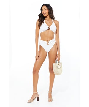 Textured starfish design for a unique beach-ready look
        High-rise bikini brief for flattering coverage
        Decorative starfish embellishment at the waist
        Halter neck top with tie fastening for adjustable fit
        Matching set for a coordinated swimwear ensemble
    
    Make waves this summer with this eye-catching textured starfish bikini set. The high-rise brief offers a figure-flattering silhouette, while the halter neck top provides adjustable support for your beach adventures. The standout feature is the charming starfish embellishment, adding a touch of seaside whimsy to your swimwear collection. Perfect for lounging by the pool or strolling along the shoreline, this set is versatile enough for any sunny destination. Pair with oversized sunglasses and a wide-brimmed hat for ultimate beach glamour, or throw on a sheer kaftan for an effortless transition from sand to seaside caf. Whether you're jetting off to a tropical paradise or enjoying a staycation at a local lido, this bikini set will ensure you look and feel fabulous under the sun.