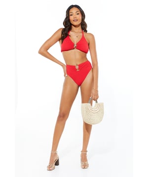 Textured starfish design for a unique beach-ready look
        High-rise bikini brief for flattering coverage
        Decorative starfish embellishment at the waist
        Halter neck top with tie fastening for adjustable fit
        Matching set for a coordinated swimwear ensemble
    
    Make waves this summer with this eye-catching textured starfish bikini set. The high-rise brief offers a figure-flattering silhouette, while the halter neck top provides adjustable support for your beach adventures. The standout feature is the charming starfish embellishment, adding a touch of seaside whimsy to your swimwear collection. Perfect for lounging by the pool or strolling along the shoreline, this set is versatile enough for any sunny destination. Pair with oversized sunglasses and a wide-brimmed hat for ultimate beach glamour, or throw on a sheer kaftan for an effortless transition from sand to seaside caf. Whether you're jetting off to a tropical paradise or enjoying a staycation at a local lido, this bikini set will ensure you look and feel fabulous under the sun.