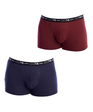 El Pack-2 Bóxers Cotton Stretch tejido transpirable es la elección ideal para quienes buscan lencería que ofrezca confort, estilo y funcionalidad. Confeccionados con algodón de alta calidad, estos bóxers ofrecen una sensación suave al tacto y se adaptan perfectamente al cuerpo, garantizando un ajuste cómodo y seguro durante todo el día.

Principales características:
- Confeccionados con algodón stretch de alta calidad.
- Tejido transpirable.
- Cintura elástica que proporciona un soporte adicional sin apretar, manteniéndose en su lugar sin incomodidades.
- Corte ajustado tipo boxer brief.
- Disponible en varios colores y estilos.

Este pack de 2 bóxers hombre DIM es la elección ideal para quienes buscan comodidad, estilo y calidad en su ropa interior. Confeccionados con materiales suaves y elásticos, se adaptan al cuerpo con total naturalidad, garantizando sujeción y libertad de movimiento durante todo el día.
 Composición: 96% Algodón, 4% Elastano
 Cuidados:
Lavar a temperatura máx. 40º.
- No usar lejía.
- No usar secadora.
- No planchar.
- No lavar en seco.