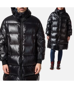 100% Polyamide. Definitely streetwear, the PUFFY LONG OVERSIZE is your best ally to face wintertime. Innovative, practical and ingenious, this jacket can be zipped with just one hand, thanks to its magnetic closure