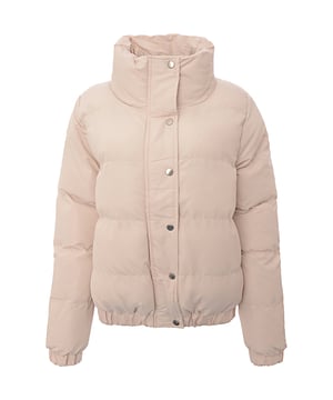 Main: 100% Polyester. The Brave Soul Slay Peach Skin Puffer Jacket is a stylish and functional piece of outerwear that's perfect for the chilly weather. Its peach skin fabric gives it a soft, luxurious feel, while the cuffed sleeves and button and zip fastener ensure you stay warm and snug. Whether you're braving the city winds or just looking for a fashionable addition to your wardrobe, this puffer jacket combines comfort with a chic design to make a statement wherever you go.