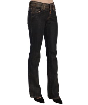 Brand: GALLIANO
  Model: Mid Waist Flared Denim Casual Pants
  Color: Black Washed
  Zipper closure
  Made in Italy
  Logo details
  Material: 97% Cotton 3% Elastane
  Quality and craftsmanship
  Comfortable and stretchable
  Versatile and stylish