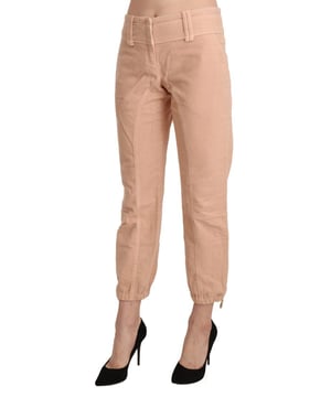 Brand: ERMANNO SCERVINO
  Condition: Brand new with tags
  Material: Cotton
  Color: Beige
  Style: Cropped mid waist
  Closure: Zipper
  Details: Logo details
  Origin: Made in Italy