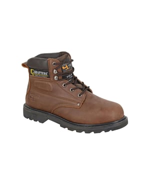 These Grafters Medway Safety Boots are built to handle the toughest jobs with unmatched durability and protection. Featuring a rugged crazy horse leather upper, these boots are equipped with a safety toe cap and a steel midsole to protect against impact and punctures. The Cambrella lining ensures your feet stay cool and dry, while the padded ankle provides all-day comfort and support. The Goodyear welted rubber sole offers exceptional grip and durability, making these boots perfect for any demanding environment. Finished with Grafters branding, the Medway boots combine strength, comfort, and style for ultimate performance.
 - Crazy horse leather 
 - Safety toe cap 
 - Steel midsole 
 - Cambrella lining 
 - Padded ankle
 - Goodyear welted rubber sole
 - Grafters branding