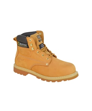 These Grafters Medway Safety Boots are built to handle the toughest jobs with unmatched durability and protection. Featuring a rugged crazy horse leather upper, these boots are equipped with a safety toe cap and a steel midsole to protect against impact and punctures. The Cambrella lining ensures your feet stay cool and dry, while the padded ankle provides all-day comfort and support. The Goodyear welted rubber sole offers exceptional grip and durability, making these boots perfect for any demanding environment. Finished with Grafters branding, the Medway boots combine strength, comfort, and style for ultimate performance.
 - Crazy horse leather 
 - Safety toe cap 
 - Steel midsole 
 - Cambrella lining 
 - Padded ankle
 - Goodyear welted rubber sole
 - Grafters branding