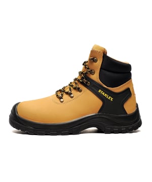 The Stanley Nova Safety Boots offer a modern twist on a traditional design, providing the perfect balance of comfort, flexibility, and safety. With a durable leather upper and breathable lining, these lace-up boots keep your feet comfortable throughout the day. The innovative ankle support system and heel counter deliver added stability, ensuring that you can move with confidence, no matter the job.
What sets the Stanley Nova apart is its slip-resistant, flexible PU outsole, which provides a lighter, more agile feel without compromising on safety. Designed with a steel toecap and a rubber bump cap, these boots offer robust protection from impact and sharp objects. The dual-density polyurethane sole further enhances comfort and resilience, ensuring a durable, long-lasting boot. The Stanley Nova Safety Boots combine modern style with top-tier performance, making them a reliable choice for any work environment.
With an SB SRC safety rating, these boots offer high-quality protection and reliability throughout your workday. Whether you're working on a construction site or in other demanding environments, the Stanley Nova boots are built to keep you safe and comfortable from start to finish.

- Leather nubuck / Textile upper
- Breathable lining
- Lace-up closure
- Steel Toe-Cap with a rubber bump cap
- Heel & Ankle support
- Dual density polyurethane sole
- Slip resistant PU outsole
- Stanley branding