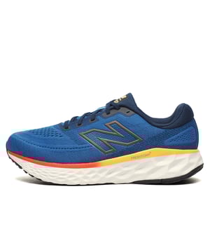 NEW IN  2025 MODEL & COLOUR 
 The New Balance Fresh Foam Evoz v4 Men's Running Shoes offer an unparalleled fusion of comfort, stability, and responsiveness, making them the ideal companion for runners of all levels. Whether you're a seasoned marathoner or just beginning your running journey, these shoes provide the perfect balance of cushioning and support to enhance every stride.
 At the heart of the Evoz v4 is New Balances Fresh Foam midsole cushioning technology, engineered to deliver an ultra-soft, cloud-like feel while maintaining the responsiveness needed for a smooth, efficient ride. The plush cushioning absorbs impact effortlessly, reducing strain on your feet and joints, so you can go the extra mile with confidence.
 - NEW IN  2025 MODEL & COLOUR 
 - Textile / synthetic upper 
 - Wide fit (2E)
 - Fresh Foam cushioned midsole
 - Lace closure
 - Soft padded heel & ankle collar 
 - Durable outsole
 - Comfort cushioned insole 
 - New Balance branding