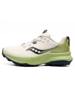 Nothing stands in your way when you lace up the Saucony Blaze TR. 
 Built for adventure, this trail-ready shoe is equipped with PWRRUN foam cushioning for a responsive, comfortable ride and trail-specific lugs that deliver superior grip on rugged terrain. 
 The breathable textile mesh upper keeps your feet cool, while the padded ankle collar and tongue provide extra support. A secure lace closure ensures a locked-in fit, and the durable rubber outsole enhances protection and longevity. 
 Designed with sustainability in mind, the Blaze TR is vegan and made with recycled materials. 
 
 - Breathable textile mesh / synthetic mix upper
 - PWRRUN foam midsole
 - Trail-specific lugs provides traction and grip
 - Padded ankle collar and tongue 
 - Heel pull tab for easy on / off wear
 - Secure lace closure 
 - Durable rubber outsole 
 - Vegan and contains recycled materials
 - Saucony branding