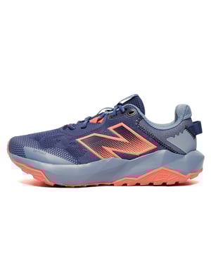 Designed for high performance all terrain trail runners, these New Balance DynaSoft Nitrel v6 Running Shoes offer the perfect combination of comfort, durability, and versatility. These all terrain running shoes are built for those who embrace an active outdoor running regime, seamlessly transitioning between rugged trails and hill climbs, making them a must a must have for all runners alike.
The DynaSoft Nitrel v6 is crafted with an engineered textile mesh upper that provides exceptional breathability, allowing for optimal airflow to keep your feet cool and fresh throughout your run. The perforated design enhances ventilation by promoting the escape of heat and moisture, reducing discomfort and preventing sweat buildup. This breathable construction ensures your feet stay dry, even during intense runs.
For added durability and protection, the shoe features no-sew overlays that enhance structural integrity while providing a sleek, irritation-free fit. These overlays eliminate unnecessary seams, reducing the risk of chafing and discomfort, ensuring a smoother running experience. Additionally, a reinforced toe protector shields against impact from rocks, roots, and uneven terrain, providing extra security on rough trails. The traditional lace-up closure ensures a snug, adjustable fit, offering enhanced support and a locked-in feel so you can move with confidence.

- NEW IN  2025 MODEL & COLOUR
- Textile / Mesh upper
- DynaSoft cushioned midsole
- Heel loop = Easy on / off wear
- Adjustable lace closure
-Comfort cushioned insole
- Rugged AT Tread outsole
- Soft padded heel & ankle collar
- New Balance branding