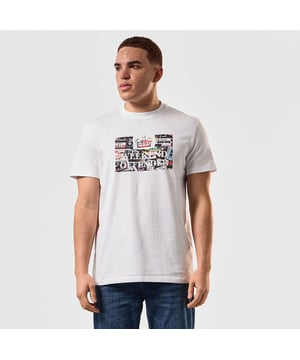 Heren Weekend Offender Keyte Graphic T-shirt in wit.- Ronde hals.- Korte mouwen.- Borstprint met het klassieke gevangenislogo vol cassettes met bootlegs van beruchte 90's raves.- Rechte zoom.- Ref: PTSS2419WHT