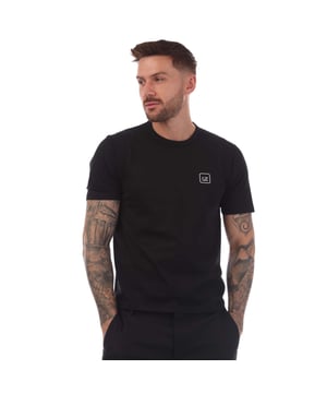 Mens C.P. Company Metropolis Series Urban Tech T- Shirt in black.- Round neck.- Short sleeves.- Chest printed logo badge.- Back printed graphic.- Regular fit.- 100% Cotton.- Ref: 18CLTS049A999