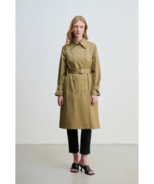 Our sizes run large, Offering timeless elegance, the beige classic trench coat will be an indispensable part of your wardrobe with its design suitable for all seasons. With its stylish cut and quality texture, it is a perfect complement to both your daily and special combinations. Capture elegance with this trench coat that adapts to every style!