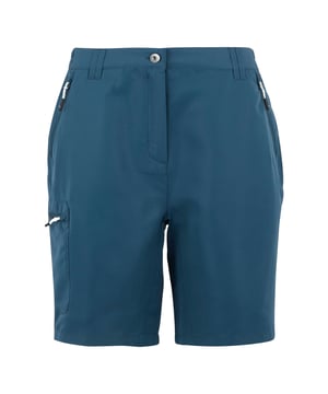 100% gerecycleerd polyester. Stof: Geweven. Ontwerp: Eenvoudig. 105gsm. Zakken: 2 Zijzakken, 1 Dijbeenzak, Rits. Sluiting: Knoop, Ritsgat. Stoftechnologie: Kreukherstellend, Duurzame waterafstotende afwerking, Lichtgewicht, Sneldrogend. Riemlussen. Waistline: Deel Elastiek. Zonneschatting: UPF 50+.