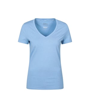 90% Polyester, 10% Elastaan. Ontwerp: Eenvoudig. Mouwtype: Korte mouwen. Hals: V Hals. Stoftechnologie: Lichtgewicht, Vochtafvoerend, Sneldrogend. 6 VK: 33 in. 8 VK: 34 in. 10 VK: 35 in. 12 VK: 37 in. 14 VK: 39 in. 20 VK: 47 in. 22 VK: 50 in. 18 VK: 44 in. 16 VK: 41 in.