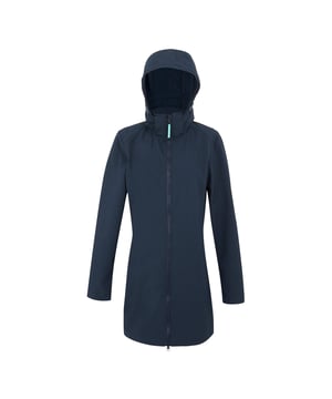 96% Polyester, 4% Elastane. Fabric: Mesh Backing, Softshell, Stretch, Woven. Design: Plain. Fabric Technology: Breathable, Durable, Lightweight, Water Repellent, Wind Resistant, XPT. Articulated Sleeve. Neckline: Hooded. Sleeve-Type: Long-Sleeved. Cuff: Snap Fastening. Hood Features: Concealed, Detachable Hood, Toggle Adjuster. Length: Longline. Pockets: 2 Lower Pockets. Fastening: Full Zip. 10000g/m²/24hrs. Sustainability: Made from Recycled Materials. 8 UK: 32 in. 10 UK: 34 in. 12 UK: 36 in. 14 UK: 38 in. 20 UK: 45 in. 22 UK: 48 in. 24 UK: 50 in. 26 UK: 52 in. 18 UK: 43 in. 16 UK: 40 in.