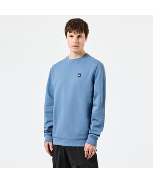 Heren Weekend Offender Ferrer Badge Crewneck Sweatshirt in blauw.- Crewneck.- Lange mouwen.- Geborduurd merk op de linkerkant van de borst.- Normale pasvorm.- Ref: SWAW2402BLU