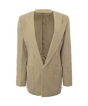 Victoria Beckham Women's Wool Polyamide Blend Collarless Single-Breasted Jacket in Beige

Elevate your wardrobe with the Victoria Beckham Women's Wool Polyamide Blend Collarless Single-Breasted Jacket in Beige. Crafted from a refined blend of 53% polyester, 43% wool, and 4% elastane, this jacket combines sophistication with comfort. The collarless design creates a sleek, minimalist look, while the single-breasted closure adds a timeless touch of elegance. Fully lined with 100% viscose, this jacket offers a smooth, luxurious feel against the skin. The neutral beige color makes it a versatile addition to both professional and casual outfits, perfect for layering or wearing on its own.

Material Composition: 53% Polyester, 43% Wool, 4% Elastane

Lining: 100% Viscose

Color: Beige

Fit: Tailored, with a modern and flattering silhouette

Features: Collarless design; single-breasted closure; luxurious, soft fabric blend for comfort and durability

Care: Dry clean only for the best results.

This Victoria Beckham jacket combines refined tailoring with modern style, making it an essential addition to any wardrobe.