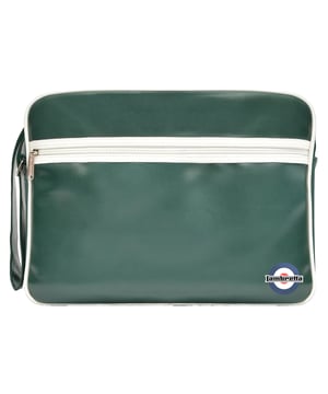 Marke: Lambretta. PU. Breite: 40 cm. Höhe: 30 cm. Taschenart: Vordertasche , Reißverschluss. Taschenmerkmale: verstellbarer Schulterriemen, Kontrastpaspel, Reißverschluss-Zieh-Anhänger. Durchgehender Reißverschluss. Design: Logo, bedruckt. Fächer: Reißverschluss-Fach.