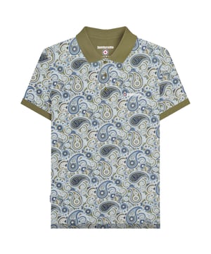 100% Cotton. Fabric: Jersey. Design: Embroidered Logo, Paisley. Cuff: Ribbed. Sleeve-Type: Short-Sleeved. Neckline: Turn Down Collar. 3 Button Placket, Woven Label. S: 39 in. M: 41 in. L: 42.5 in. XL: 44 in. XXL: 46 in. 3XL: 48 in. 4XL: 50 in.