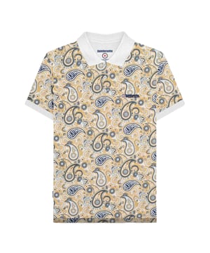 100% Katoen. Ontwerp: Geborduurd logo, Paisley. Mouwtype: Korte mouwen. Halsuitsnijding: Omgeslagen kraag. Klep met 3 knopen, geweven label. Pasvorm: Groot en lang. XXL: 45,5 in. 3XL: 47 in. 4XL: 48,5 in.