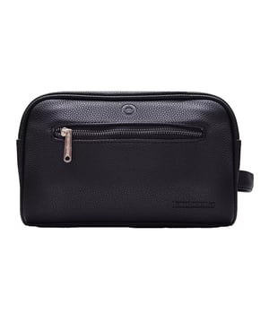 Fabric: Faux Leather. Width: 27cm. Height: 21cm. Lining: Branded. Carry Strap, Front Zipper Pocket. Fastening: Full Zip. Design: Logo, Plain. Compartments: 1 Main Compartment.
