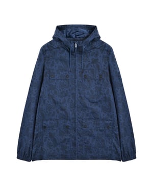 100% Polyester. Design: All-Over Print, Paisley. Badge. Cuff: Elasticated. Neckline: Hooded. Sleeve-Type: Long-Sleeved. Hood Features: Drawcord, Sew-On. Pockets: 2 Chest Pockets, 2 Front Pockets, Flap Closure, Inner. Fastening: Full Zip. S: 43.5 in. M: 45.5 in. L: 47.5 in. XL: 49.5 in. XXL: 51 in. 3XL: 53 in. 4XL: 55 in.