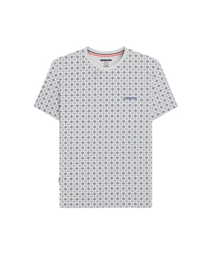 100% Katoen. Ontwerp: All-over print, Geometrisch, Logo. Hals: Crew Neck. Mouwtype: Korte mouwen. Zijnaden, Geweven Label. Opgelet: Verwijderd houden van vuur. S: 38 in. M: 40 in. L: 42 in. XL: 44 in. XXL: 46 in. 3XL, 4XL: 48 in.