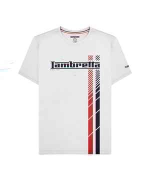 100% Cotton. Design: Logo, Stripe Detail. Neckline: Crew Neck. Sleeve-Type: Short-Sleeved. Woven Label. Please Note: Keep Away From Fire. S: 38 in. M: 40 in. L: 42 in. XL: 44 in. XXL: 46 in. 3XL: 48 in. 4XL: 50 in.
