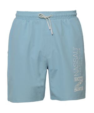 Tasche hinten  Die Nassau Beach Badehose bietet Stil und Funktionalität. Mit zwei seitlichen Eingrifftaschen und einer praktischen Gesäßtasche mit Klettverschluss ist sie ideal für Strand und Pool. Der elastische Bund  sorgt für eine perfekte Passform, während das schnelltrocknende Material hohen Tragekomfort garantiert. Perfekt für alle, die Wert auf Komfort legen.