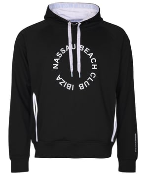 Der Nassau Beach Hoodie bietet Komfort und sportlichen Stil. Mit einem markanten abgerundeten Logo auf der Vorderseite ist er ein echter Hingucker. Der weiche, atmungsaktive Stoff und die Kapuze mit Kordelzug sorgen für eine bequeme Passform und einen coolen Look. Ideal für kühle Tage oder entspannte Freizeitlooks – perfekt für alle, die Wert auf Qualität und modernes Design legen.