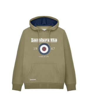 70% Cotton, 30% Polyester. Lining: Fleece, Soft. Design: Embroidered Logo, Printed, Target, Text. Hood Features: Contrast Lining. Hem: Ribbed. Neckline: Hooded. Sleeve-Type: Long-Sleeved. Cuff: Ribbed. Pockets: 1 Kangaroo Pocket. Fastening: Pull Over. Please Note: Keep Away From Fire. S: 39 in. M: 42.5 in. L: 45.5 in. XL: 48.5 in. XXL: 52.5 in. 3XL: 56 in. 4XL: 59 in.