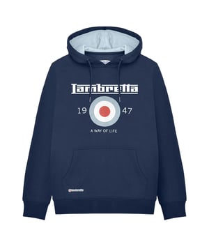 70% Cotton, 30% Polyester. Lining: Fleece, Soft. Design: Embroidered Logo, Printed, Target, Text. Hood Features: Contrast Lining. Hem: Ribbed. Neckline: Hooded. Sleeve-Type: Long-Sleeved. Cuff: Ribbed. Pockets: 1 Kangaroo Pocket. Fastening: Pull Over. Please Note: Keep Away From Fire. S: 39 in. M: 42.5 in. L: 45.5 in. XL: 48.5 in. XXL: 52.5 in. 3XL: 56 in. 4XL: 59 in.