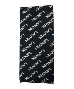 Bufanda de cachemira negra y beige.Estampado de Lanvin.Material principal: 96% de cachemira.Dimensiones : 180 x 40 cm.